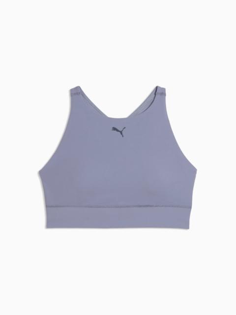 PUMA Shapeluxe High Neck Women's Moisture Wicking, Mid Impact Sports Bra
