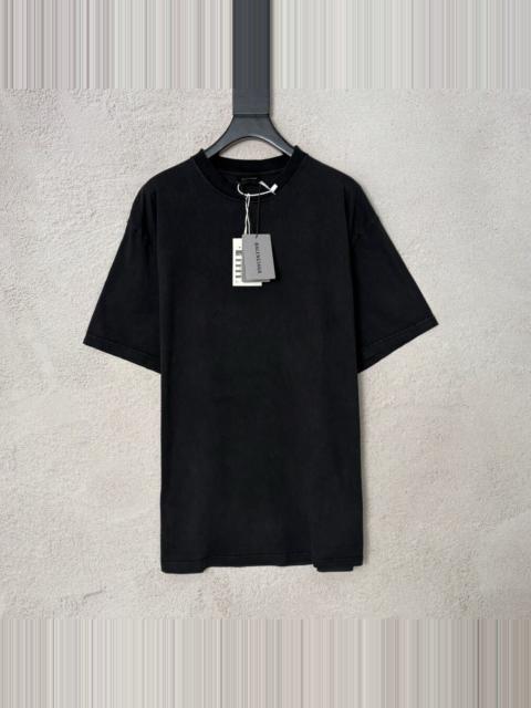 BALENCIAGA Balenciaga Washed Vintage Crystal Logo Short Sleeve T-Shirt