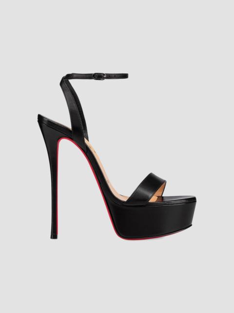 Christian Louboutin Women's Loubi Queen Alta 150MM Leather Platform Sandals - Black