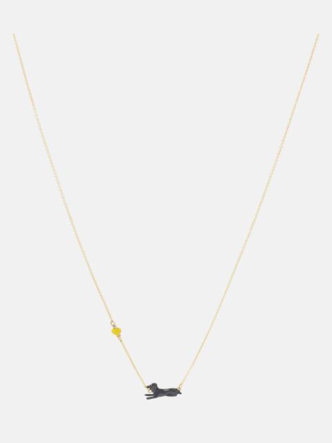 ALIITA Perrito Pelota 9kt gold pendant necklace