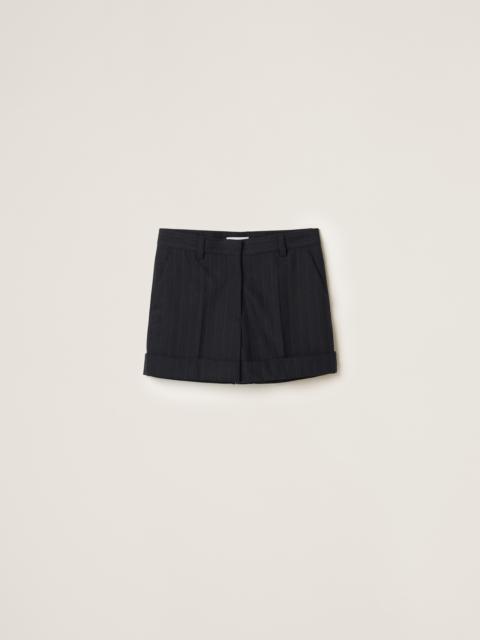 Miu Miu Pinstripe Bermuda shorts