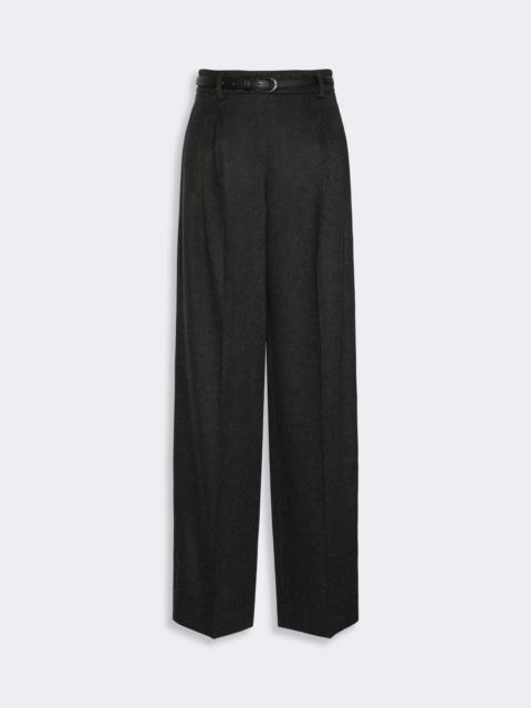 Max Mara COCCO Wool wide-leg trousers - DARK GREY