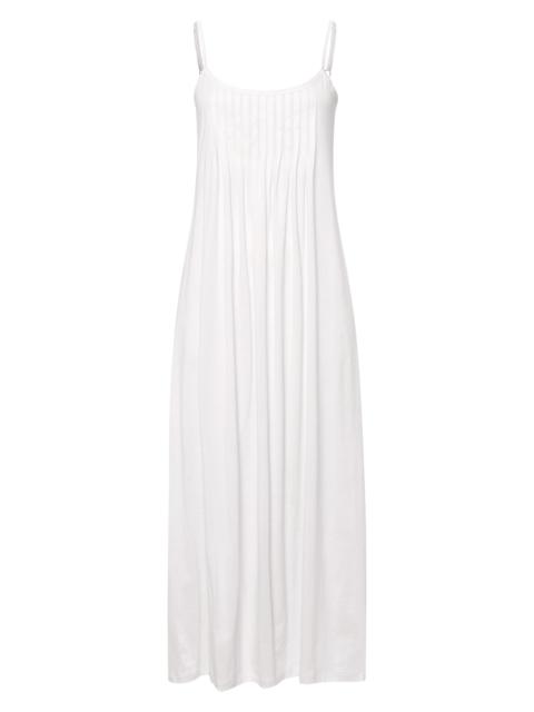 HANRO Women's Juliet Pleated Cotton Long Chemise - White