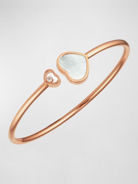 Chopard Happy Hearts 18K Rose Gold Mother of Pearl Bangle