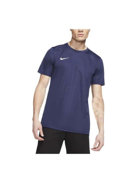 Nike Men's Nike Dri-FIT Logo Printing Round Neck Pullover Short Sleeve Us Edition T-Shirt BV6708-410