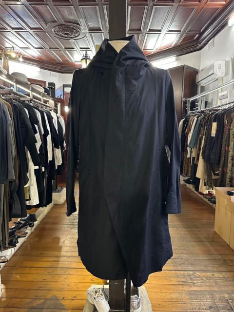 Julius Julius FW16 Pre Black Hooded Cotton Nylon Coat