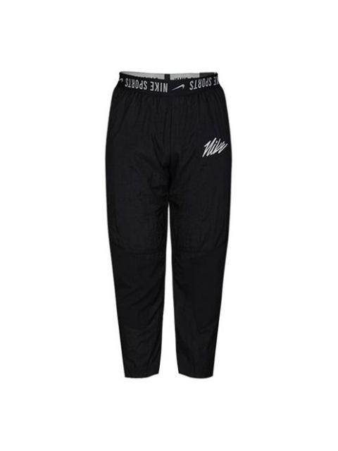 Nike Alphabet Logo Waist Printing Woven Training Cropped Pants Black CJ4630-010