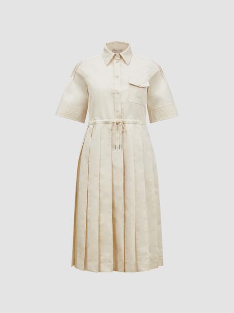 Moncler Cotton & Silk Midi Shirt Dress