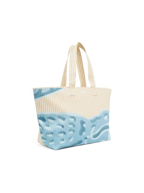 LACOSTE striped tote bag