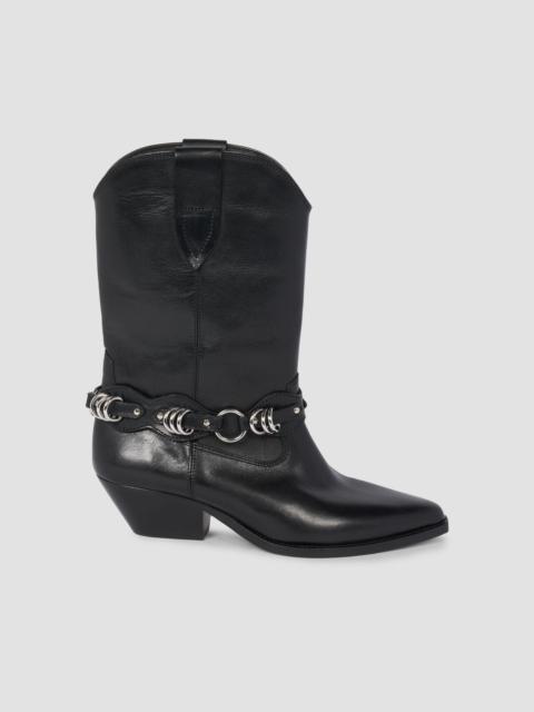 Isabel Marant Women's Duerto 40MM Leather Cowboy Boots - Black