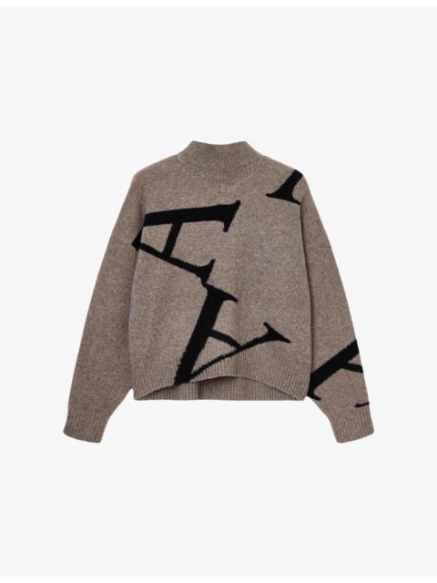 ALLSAINTS A Star high-neck stretch-wool blend jumper