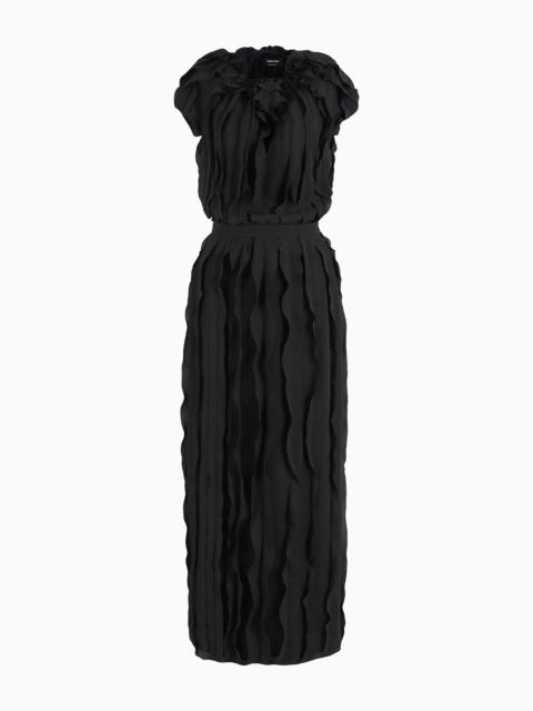 GIORGIO ARMANI Double silk-georgette long dress