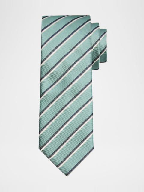 Canali Men's Diagonal Striped Tie