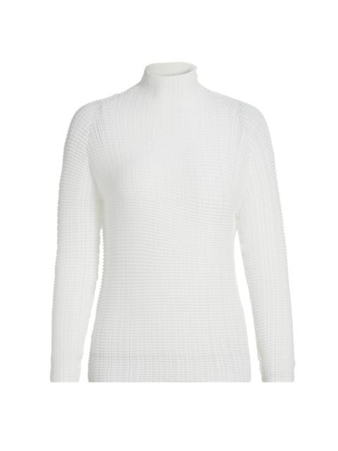 ISSEY MIYAKE Women's Grid Pleat Top - White