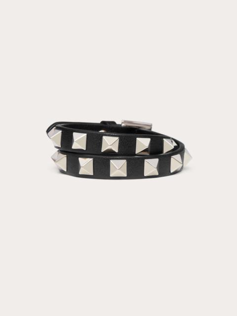 Valentino ROCKSTUD CALFSKIN DOUBLE-STRAP BRACELET