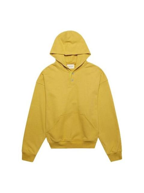 Fear of God Essentials Everyday Henley hooded Button Unisex Yellow FOG-FW19-22