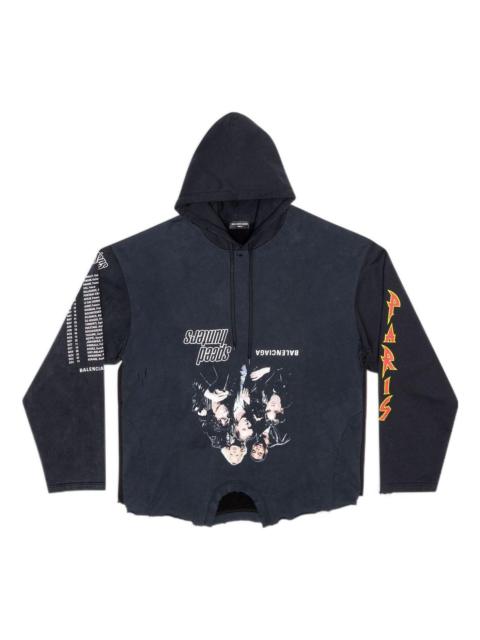 Balenciaga Speed Hunters Upside Down Hoodie Oversized 'Black Faded' 698156TMVD11000