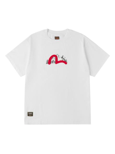 EVISU Western Landscape Seagull Embroidery T-shirt
