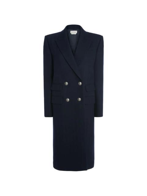 Alexander McQueen knitted double-breasted coat