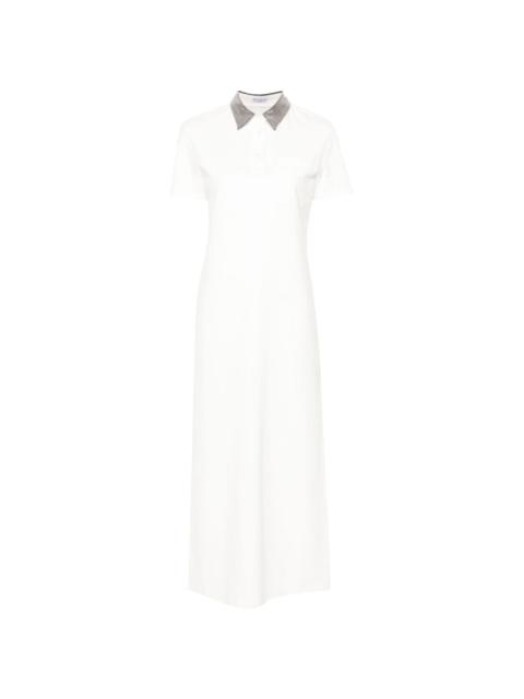 Brunello Cucinelli Monili-embellished polo dress