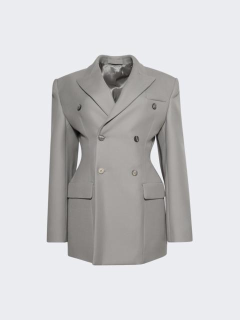 WARDROBE.NYC Double Breasted Contour Blazer Cement