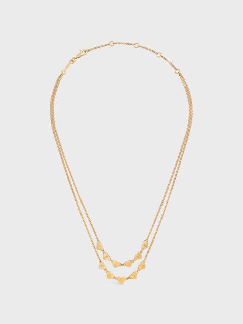 CELINE Cœur Celine Double Necklace in Brass with Gold Finish