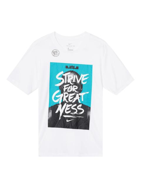 Nike Nike LeBron James Printing Sports Short Sleeve White BQ3625-100