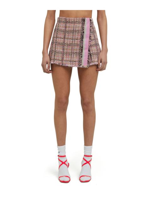 MSGM Tweed skort with wrap design