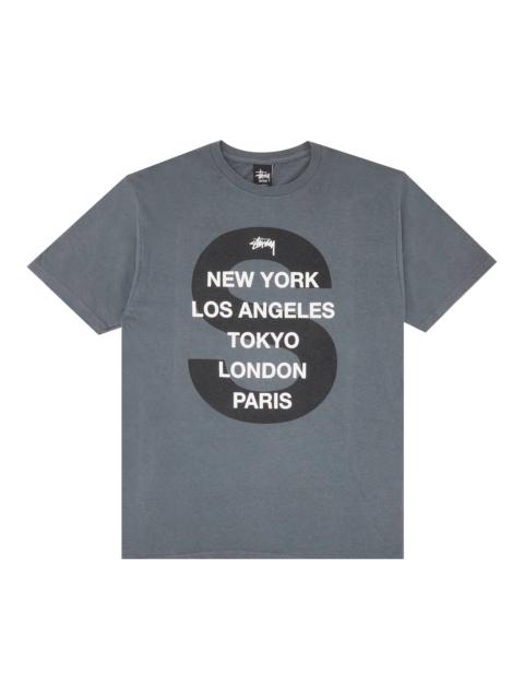 Stussy S Cities Tee 'Charcoal'