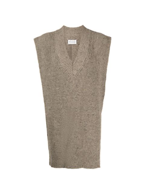 Maison Margiela intarsia-knit V-neck vest