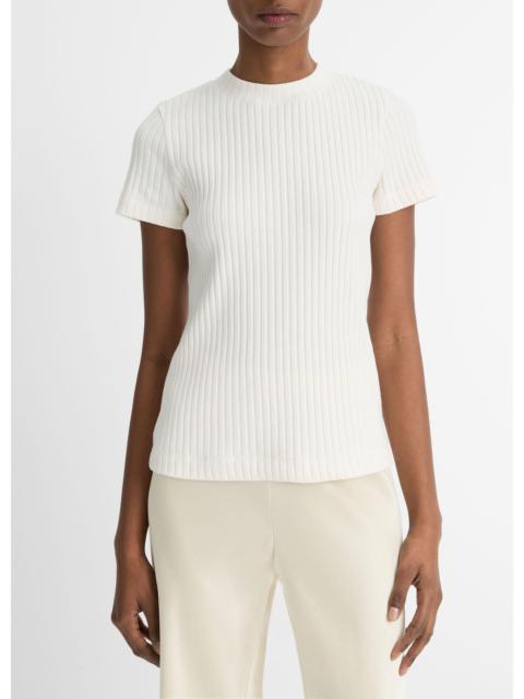 Vince Ribbed Cotton-Blend Top
