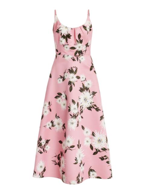 EMILIA WICKSTEAD Wenna Dahlia-Print Taffeta-Faille Dress pink