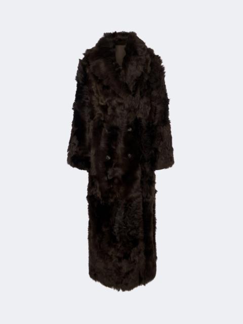 Yves Salomon Double-breasted shearling coat