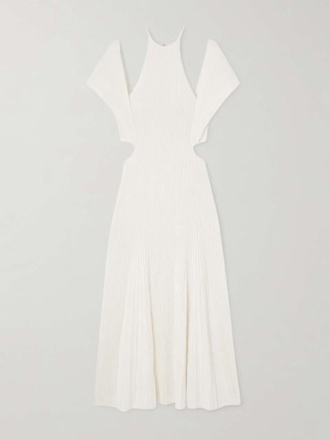 Chloé Cutout ribbed wool gown