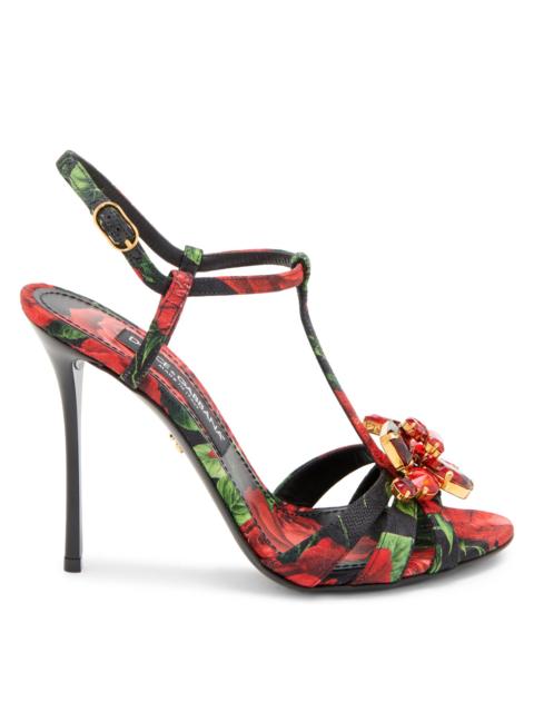 Dolce & Gabbana Women's 105MM Crystal-Embellished Rose Slingback Sandals - Rose Nero