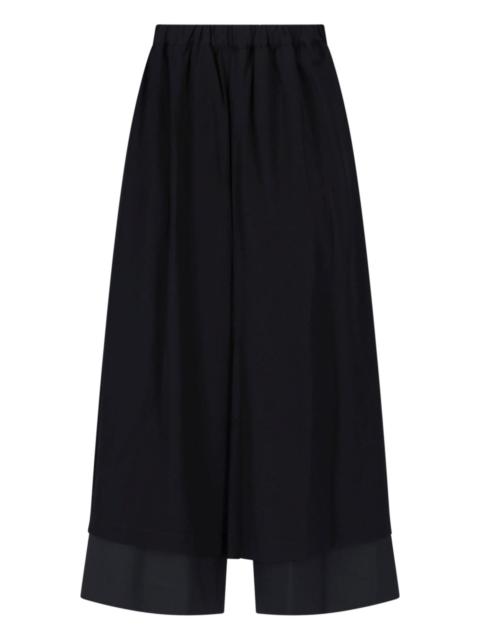 Comme Des Garçons LAYERED WOOL SKIRT