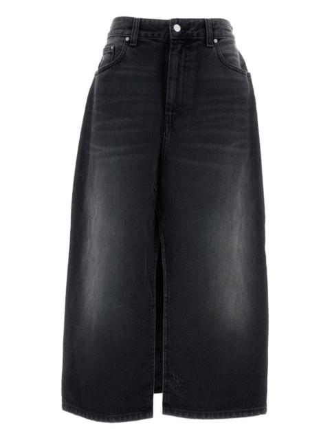 Carhartt belt-loop five-pocket midi skirt