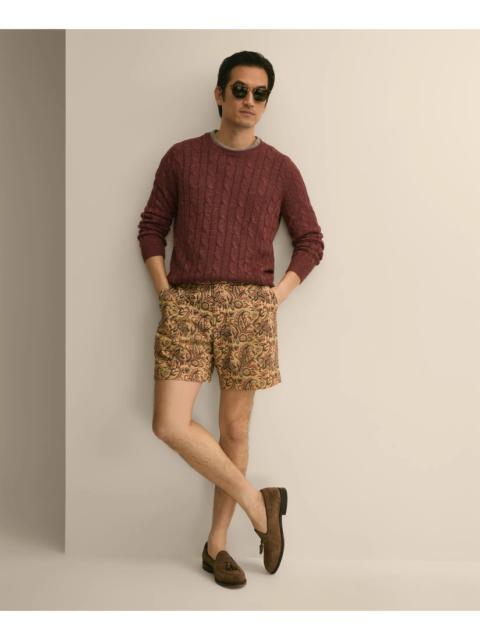 Brooks Brothers 7" Cotton Paisley Print Shorts