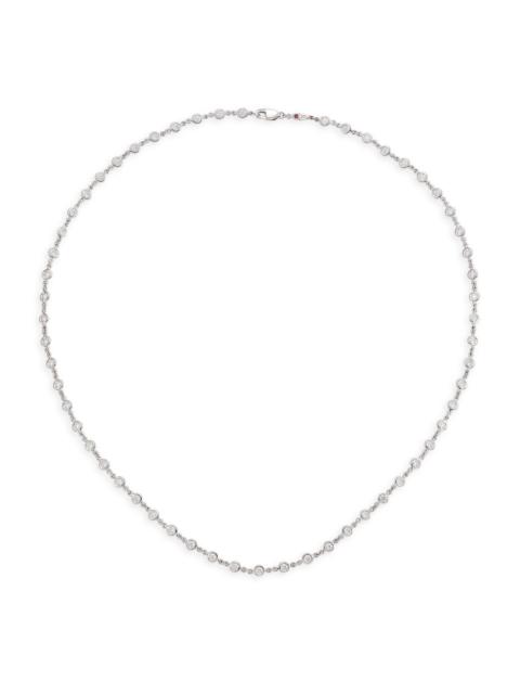 ROBERTO COIN Women's 18K White Gold & Diamond Station Necklace - White
