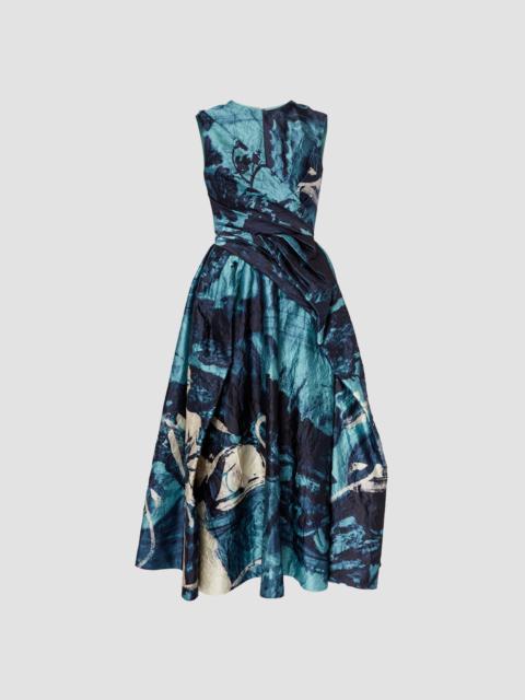 Erdem SLEEVELESS DRAPED MIDI DRESS