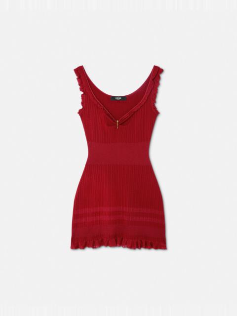 VERSACE Knit Flared Mini Dress