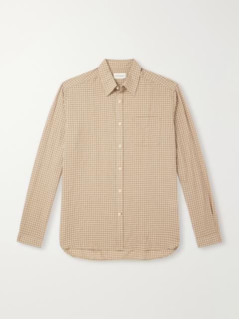 Oliver Spencer Checked Cotton-Blend Seersucker Shirt
