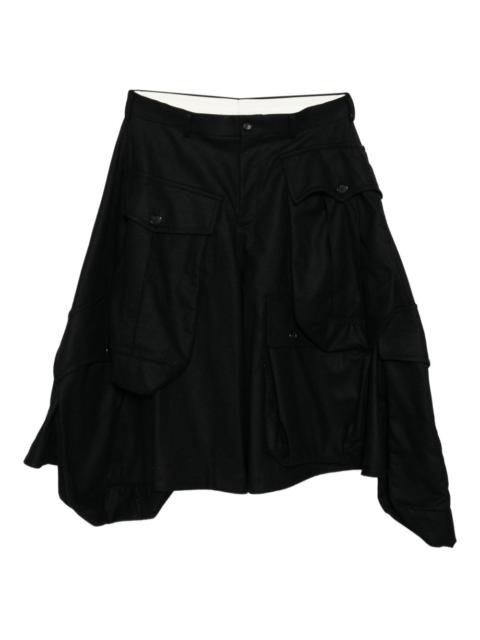 Comme des Garçons Homme Plus asymmetric-hem shorts
