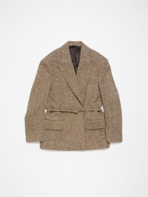 Single-breasted jacket - Brown/beige