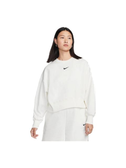 Nike (WMNS) 나이키 스포츠웨어 피닉스 Fleece Crewneck 스웨터 'White'DQ5762-133