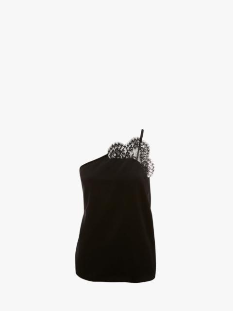 JW Anderson ONE SHOULDER LACE CAMISOLE