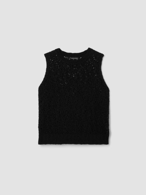 EILEEN FISHER Peruvian Organic Cotton Slub Jewel Neck Tank