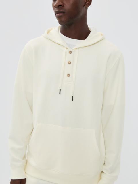 onia Waffle Half Button Hoodie