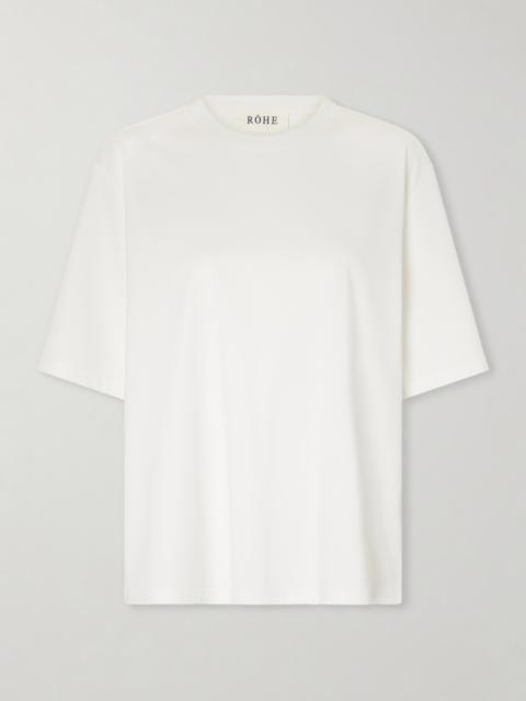 RÓHE Oversized Cotton, Modal And Silk-blend T-shirt