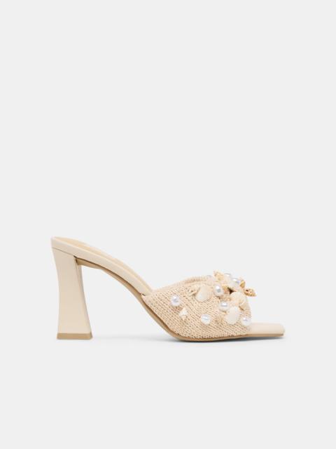 dolce vita TYLAH HEELS OATMEAL BEADED RAFFIA